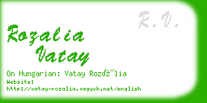 rozalia vatay business card